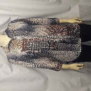 Nygard Animal Print Button-Down Blouse
